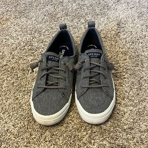 Woman’s sperry Gray with sparkles